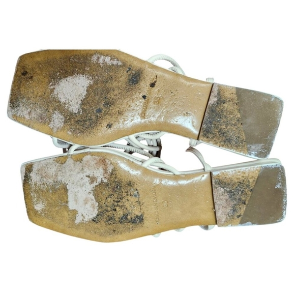 Jonathan Simkhai Susan Ivory Leather Wrap Sandal Size 5.5/EU 36 - Picture 11 of 12